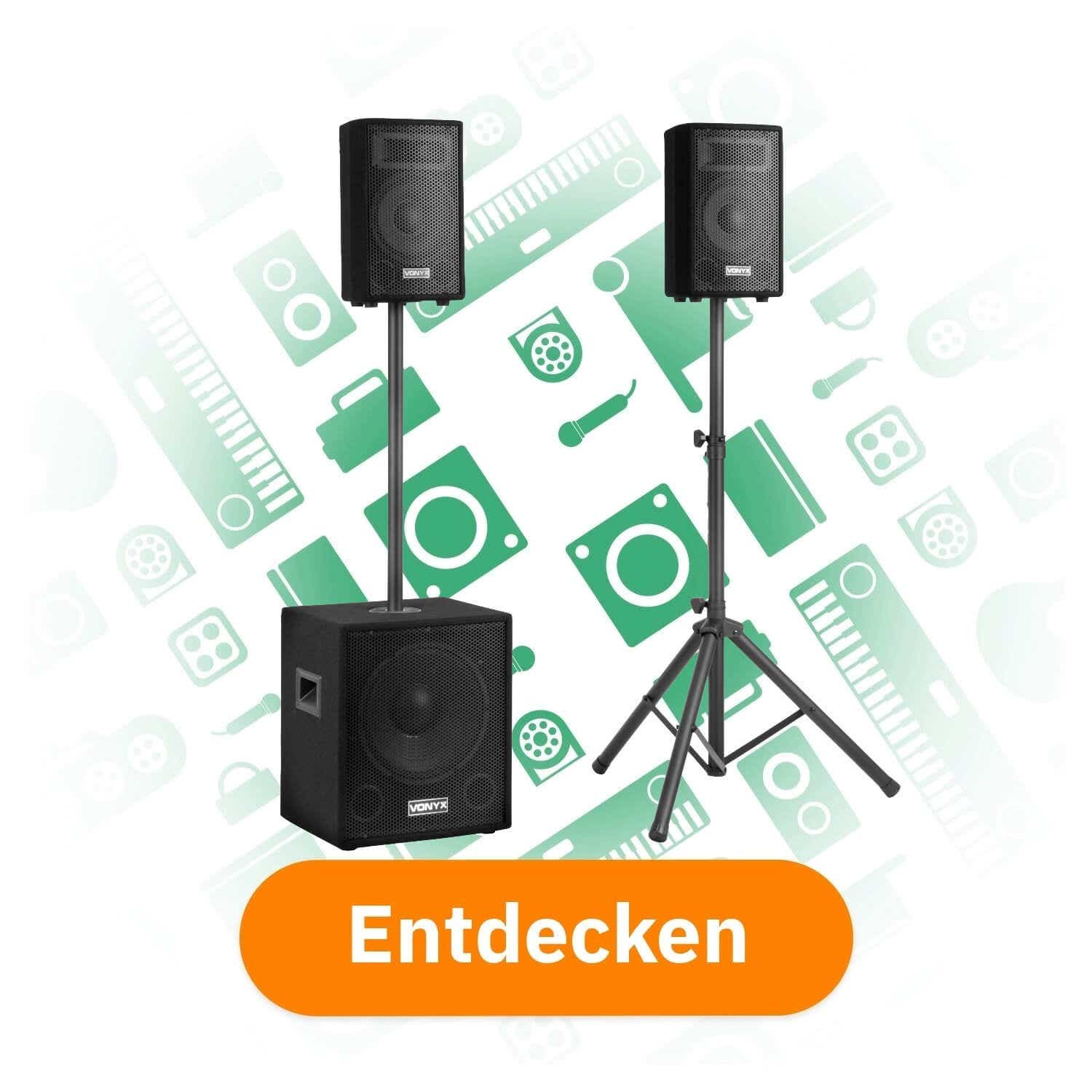 Vonyx VX0812BT 2.1 Komplettsystem mit kräftigem Bass entdecken