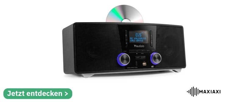 Jetz entdecken - Audizio Cannes Stereo FM/DAB+ Radio mit CD-Player