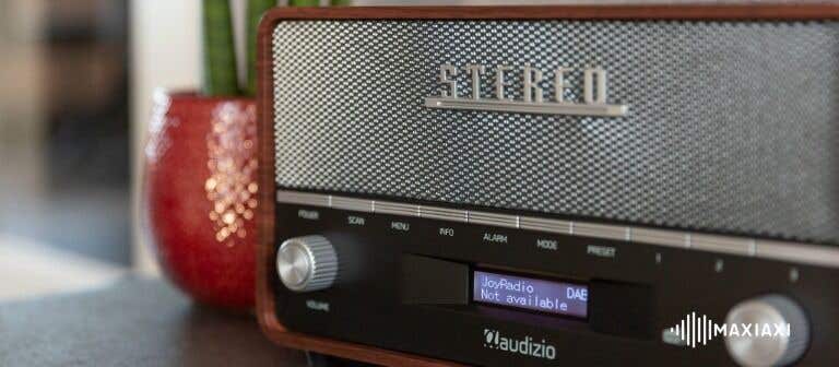 Audizio Foggia Retro DAB+ Radio mit Bluetooth – Stereoradio mit Weckfunktion – 50W – Grau